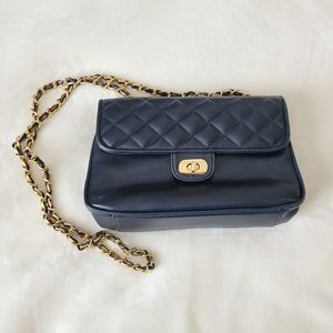 A&W Navy Quilted Clutch